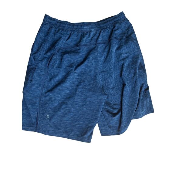 (L)‎ $68 Lululemon Pace Breaker Short 9" Heather Allover Iron Blue True Navy - Picture 8 of 8